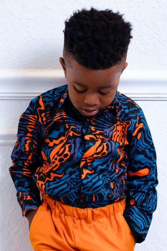 Sandy Baby Boy's African Print Shirt