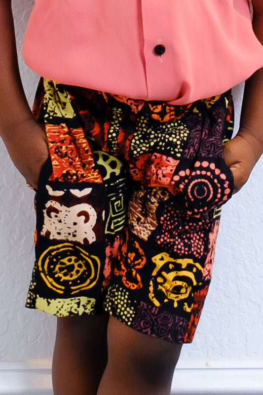 Shola Boy's African Print Short