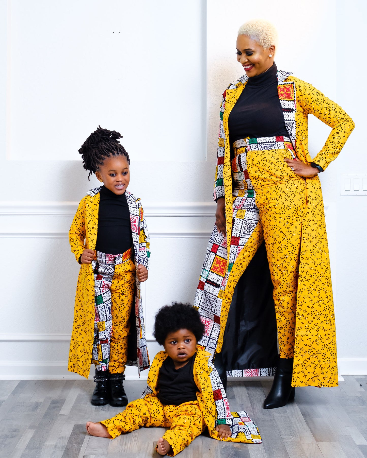 Nifemi Girl's African Print Trench Coat