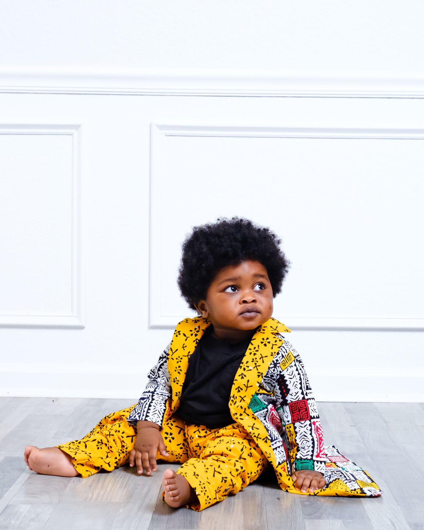 Nifemi Boy's African Print Trench Coat