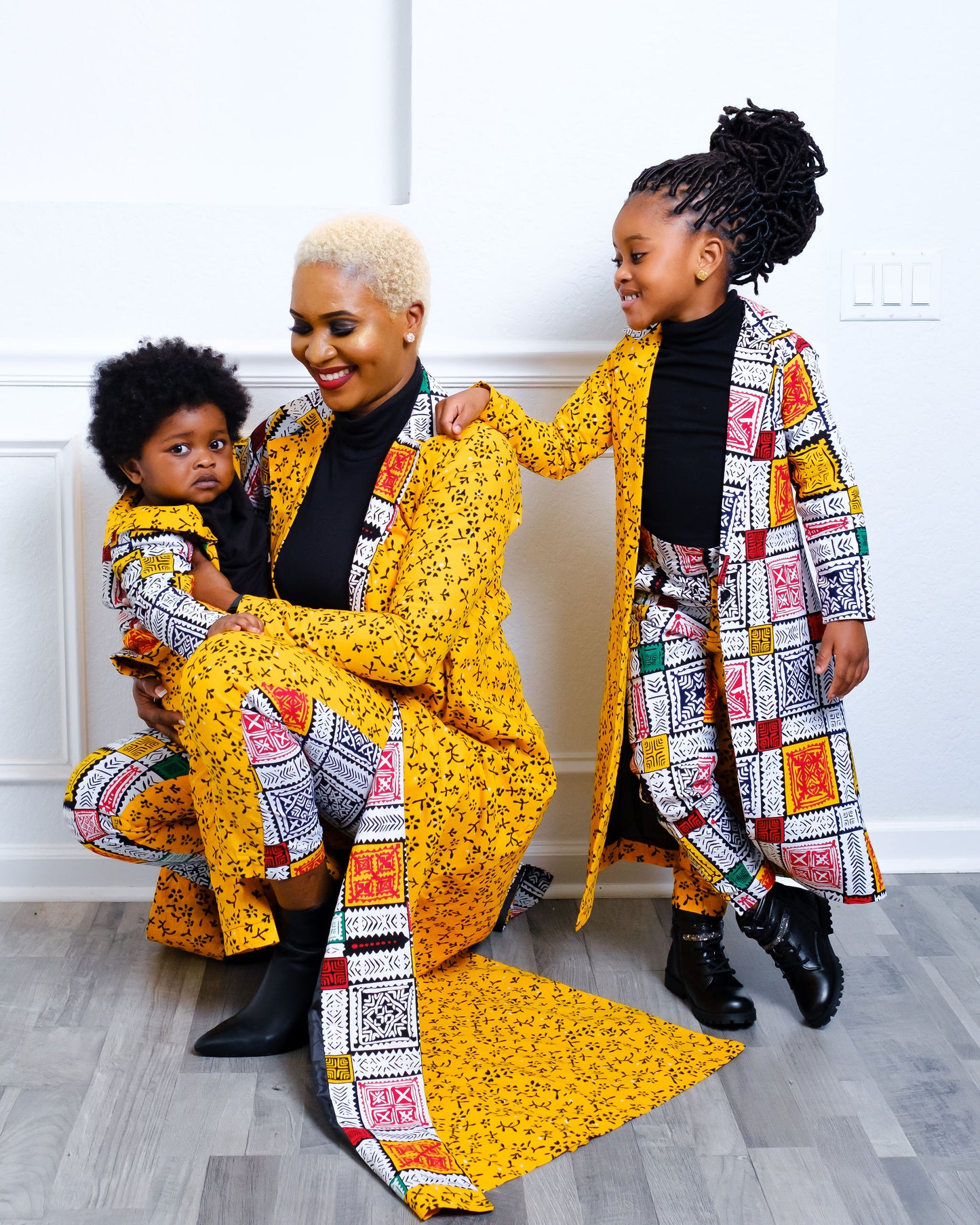 Nifemi Girl's African Print Trench Coat